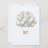 Invitation Bearly Wait Blue Hot Air Baby shower de ballon à a (Dos)