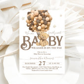 Invitation Bearly Wait Boho Balloon Baby shower neutre