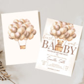 Invitation Bearly Wait Brown à air chaud Baby shower de ballo