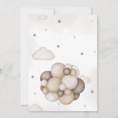 Invitation Bearly Wait Brown Baby shower à ballon (Dos)