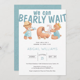 Invitation Bearly Wait C'est un Baby shower d'ours en peluche