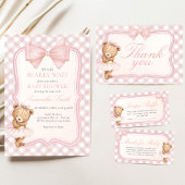 Invitation Bearly Wait Elegant Bear Baby Shower