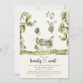 Invitation Bearly Wait Heart Sip & See Boy Baby shower (Devant)