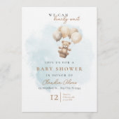 Invitation Bearly Wait Neutral Baby Shower (Devant)