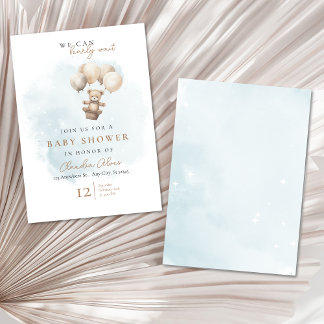 Invitation Bearly Wait Neutral Baby Shower