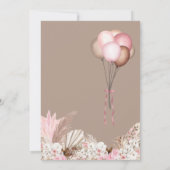 Invitation Bearly Wait Pink Boho Teddy Bear Girl Baby shower (Dos)