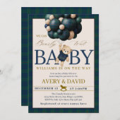 Invitation Bearly Wait Preppy Teddy Balloon Baby Shower (Devant / Derrière)