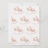 Invitation Bearly Wait Teddy Oear Girl Baby shower (Dos)