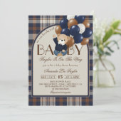 Invitation Bearly Wait Vintage Baby Shower (Debout devant)