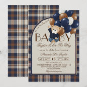 Invitation Bearly Wait Vintage Baby Shower (Devant / Derrière)
