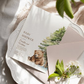 Invitation Bearly Wait Woodland Teddy Bear Baby shower