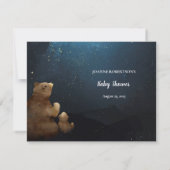 Invitation Bears Maman's Belly Taille Baby shower Jeu (Dos)