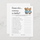 Invitation Bears mignonne Devine Qui Maman Papa Baby shower C