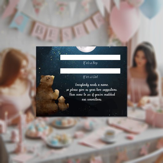 Invitation Bears Name Suggestions Baby shower Jeu