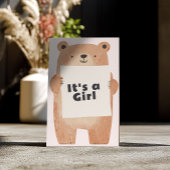 Invitation Beary Cute C'est un ours Baby shower fille
