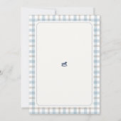 Invitation Beary First Birthday Boy Teddy Bear Gingham (Dos)