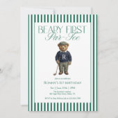 Invitation Beary First Par-Tee Golf 1er Anniversaire (Devant)