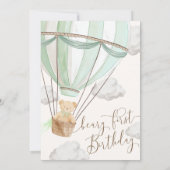 Invitation Beary First Teddy Bear Hot Air Balloon Anniversair (Dos)
