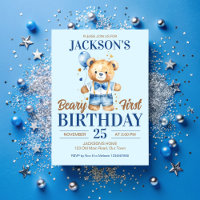 Béary premier garçon anniversaire mignon peluche b