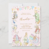 Invitation Beatrix Peter le lapin Baby shower des bois (Devant)