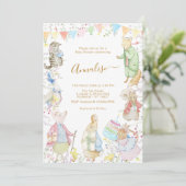 Invitation Beatrix Peter le lapin Baby shower des bois (Debout devant)