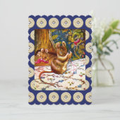Invitation Beatrix potier souris mignon couture vintage (Debout devant)
