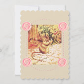 Invitation Beatrix potier souris mignon vintage couture rose (Devant)