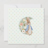 Invitation Beatrix Potter Peter le Baby shower du lapin (Dos)