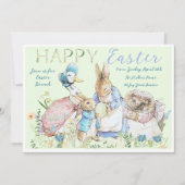 Invitation Beatrix Potter Peter le lapin Brunch de Pâques (Devant)