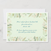 Invitation Beatrix Potter Peter le lapin Brunch de Pâques (Dos)