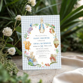 Invitation Beatrix Potter Peter Rabbit Blue Baby Shower