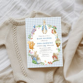 Invitation Beatrix Potter Peter Rabbit Blue Baby Shower