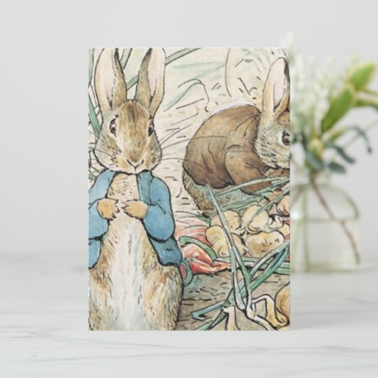 Invitation Beatrix Potter Peter Rabbit et Benjamin Bunny (Debout devant)