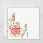 Invitation Beatrix Potter Vintage Genre Neutre Bébé (Dos)