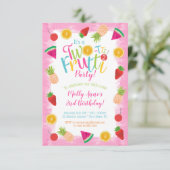 Invitation Beau 2 Anniversaire Fruits à deux tti (Debout devant)