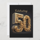 INVITATION BEAU 50E ANNIVERSAIRE MARIAGE D'OR (Dos)