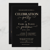 INVITATION BEAU 50E ANNIVERSAIRE MARIAGE D'OR (Devant / Derrière)