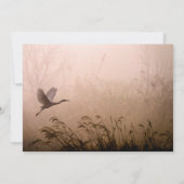 Invitation Beau Aiguille, Héron Blanc Mariage volant (Dos)