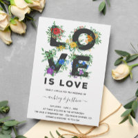 Beau Amour Floral Est Amour Gay Mariage