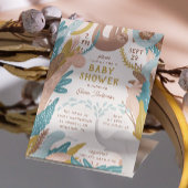 Invitation Beau animal safari. Baby shower de jungle amusant