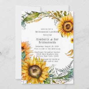 Invitation Beau automne tournesol Bridesmaids déjeuner