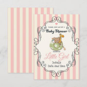 Invitation Beau Baby shower (Devant / Derrière)