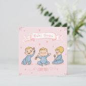 Invitation Beau Baby shower (Debout devant)