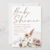 Invitation Beau Baby shower bohème (Devant)