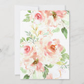 Invitation Beau Baby shower d'aquarelle Unicorn (Dos)