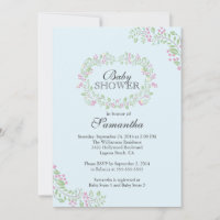 Beau Baby shower de charpente fleurie en tableau n