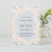 Invitation Beau Baby shower de la floraison de l'haleine (Debout devant)