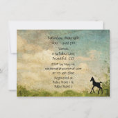 Invitation Beau Baby shower de Mare et Foal Horse (Dos)
