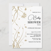 Invitation Beau Baby shower de Parties scintillant dorées (Devant)