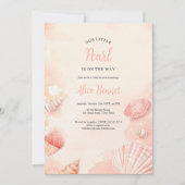 Invitation Beau baby shower de perles d'été (Devant)